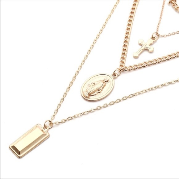 Multi-Layered Chain Necklace - Picture 4 of 6